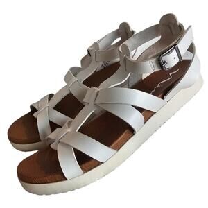 Nina Shoes Alpha Little Girls Gladiator Sandals Size 4 White Strappy Cushion